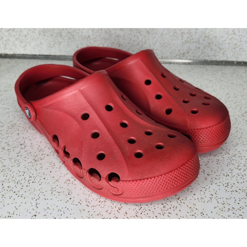 Crocs Shoes Baya Red Clogs Slip On Shoes Waterproof Sandals Size 11